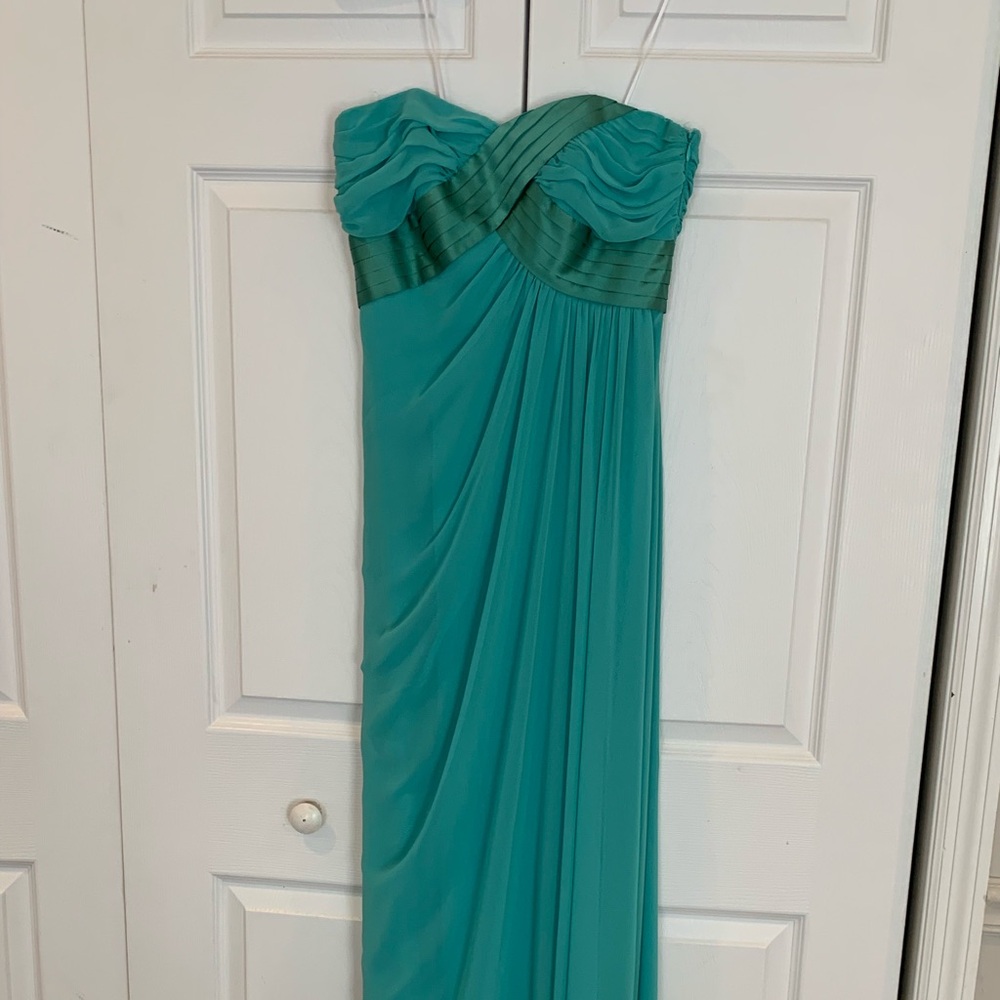ABS Collection- Strapless Chiffon Long Dress
